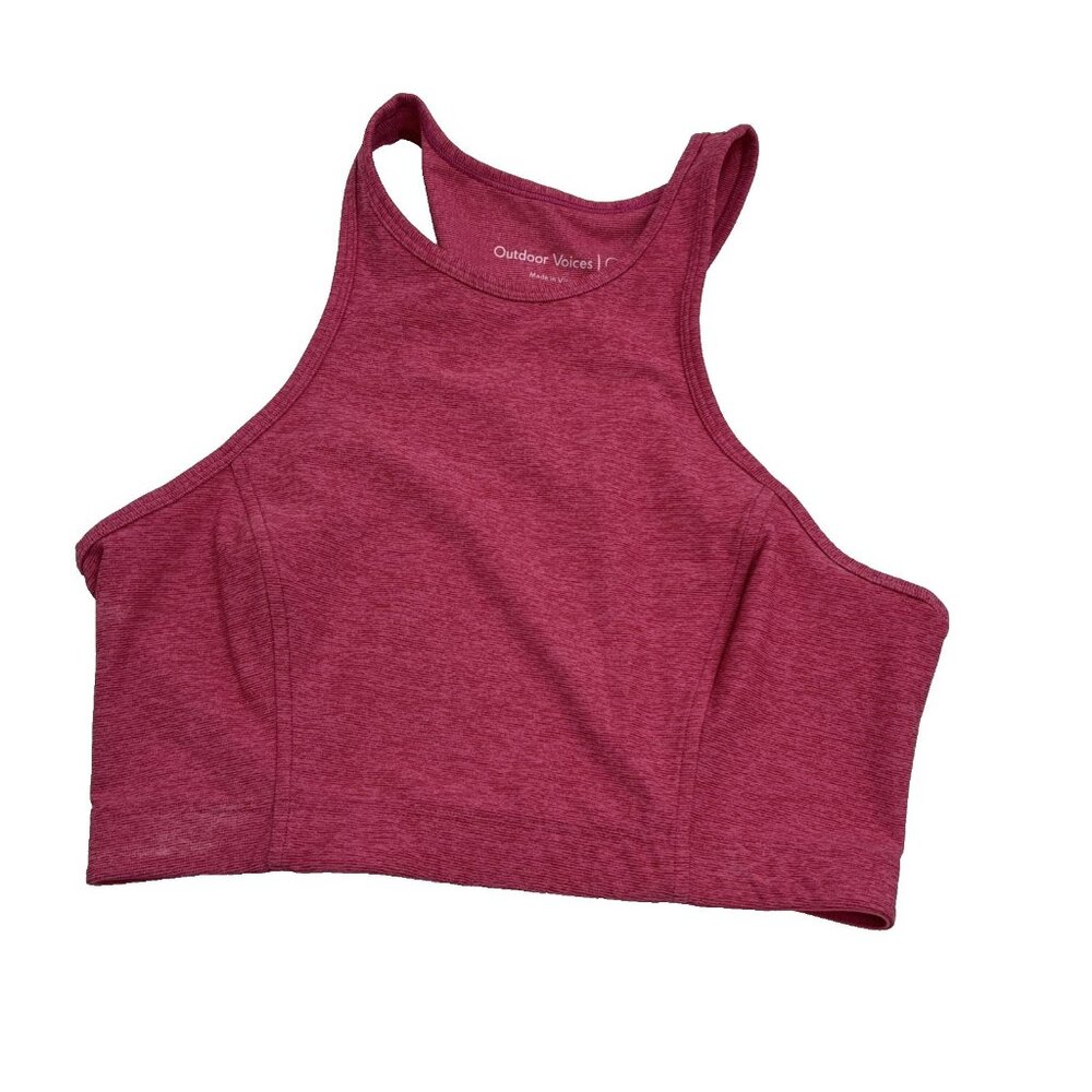 Outdoor Voices Womens Size S Sports Bra Pink Racerback Athletic Workout Top